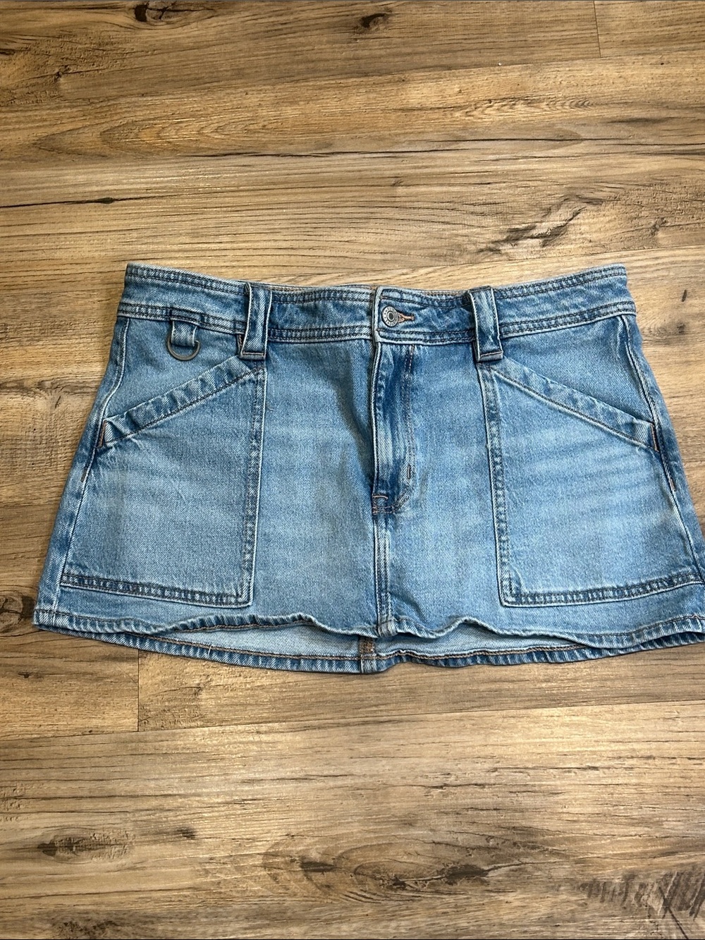 American Eagle Outfitters Light Blue Denim Mini Skort